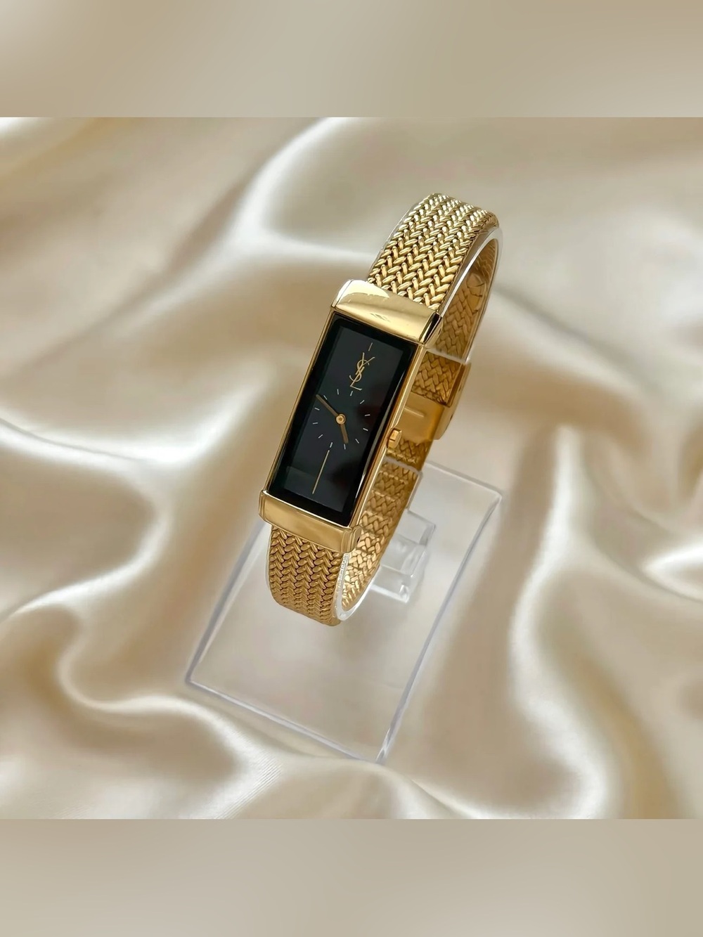 AUTHENTIC VINTAGE YVES SAINT LAURENT GOLD WATCH - Picture 2 of 7